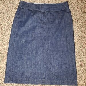 J. Crew dark wash jean skirt